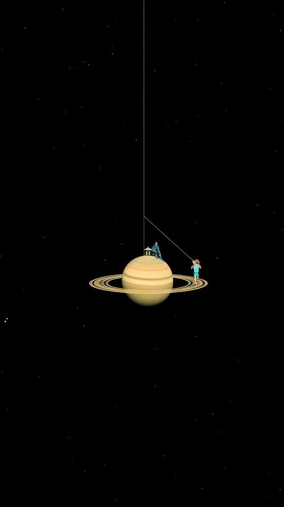  Saturn astronomy planet nature. AI generated Image by rawpixel.