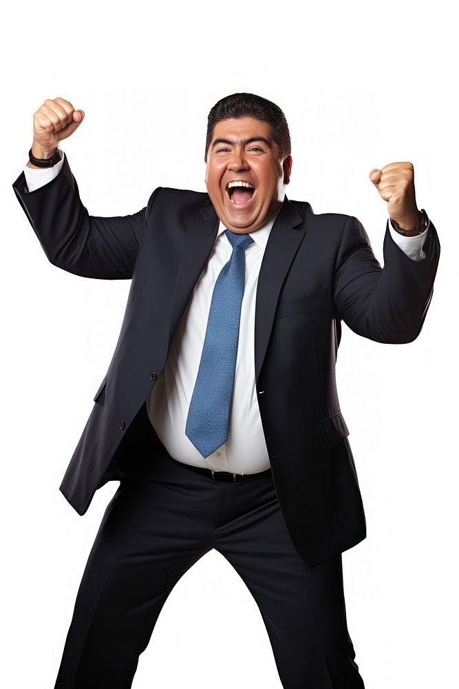 Mexican businessman cheering shouting adult happy. AI generated Image by rawpixel.