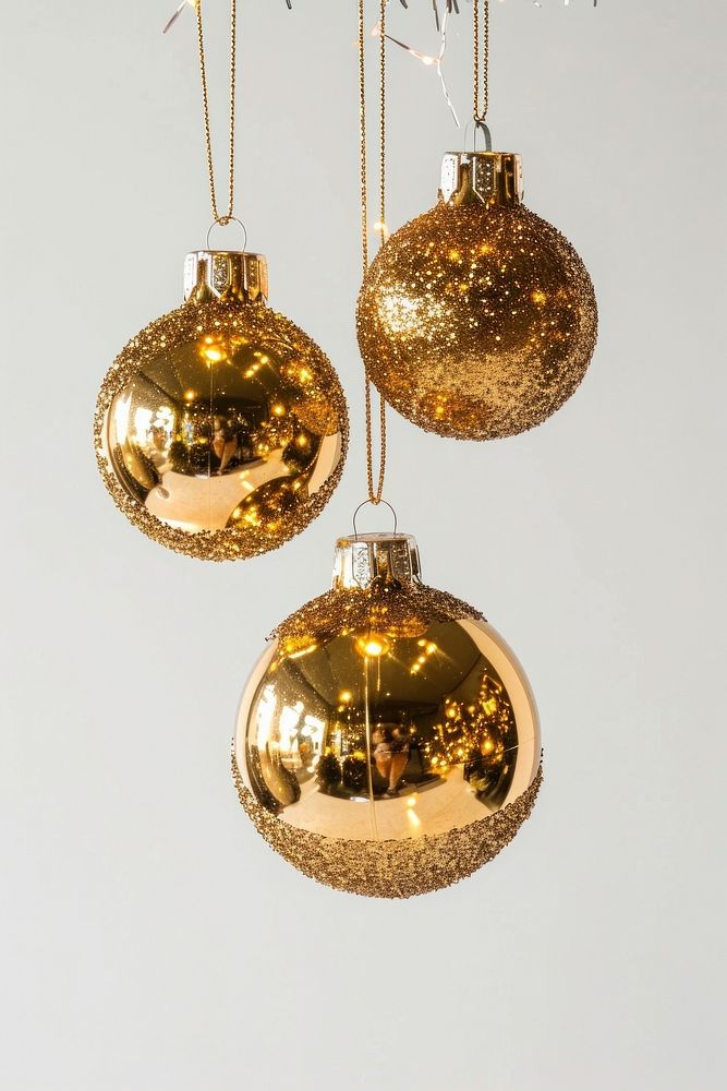 Golden christmas decorations chandelier jewelry hanging. AI generated Image by rawpixel.