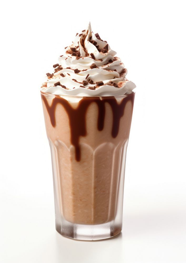 Chocolate frappuccino milkshake smoothie dessert.