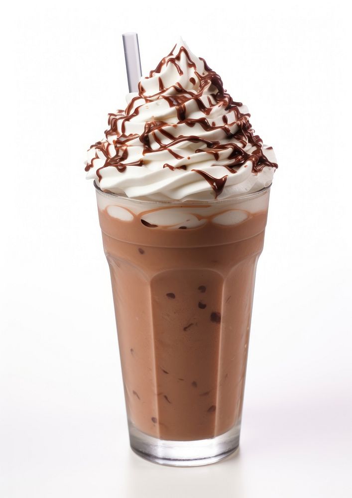 Chocolate frappuccino milkshake smoothie dessert.