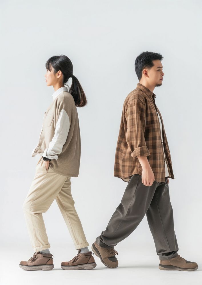 Chinese people walking footwear photo.