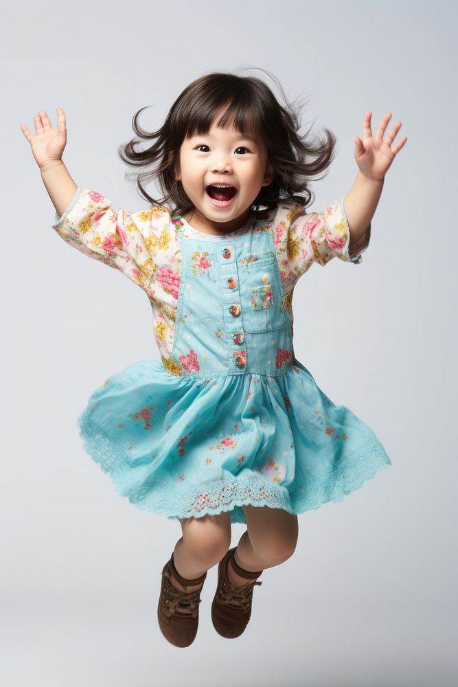 Japanese little girl portrait child dress.