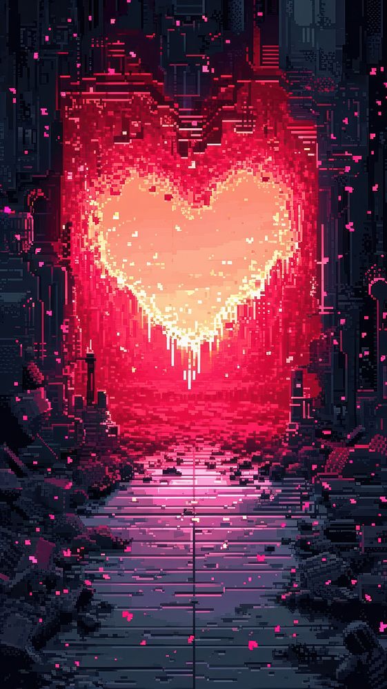  Heart shapes architecture illuminated creativity. AI generated Image by rawpixel.