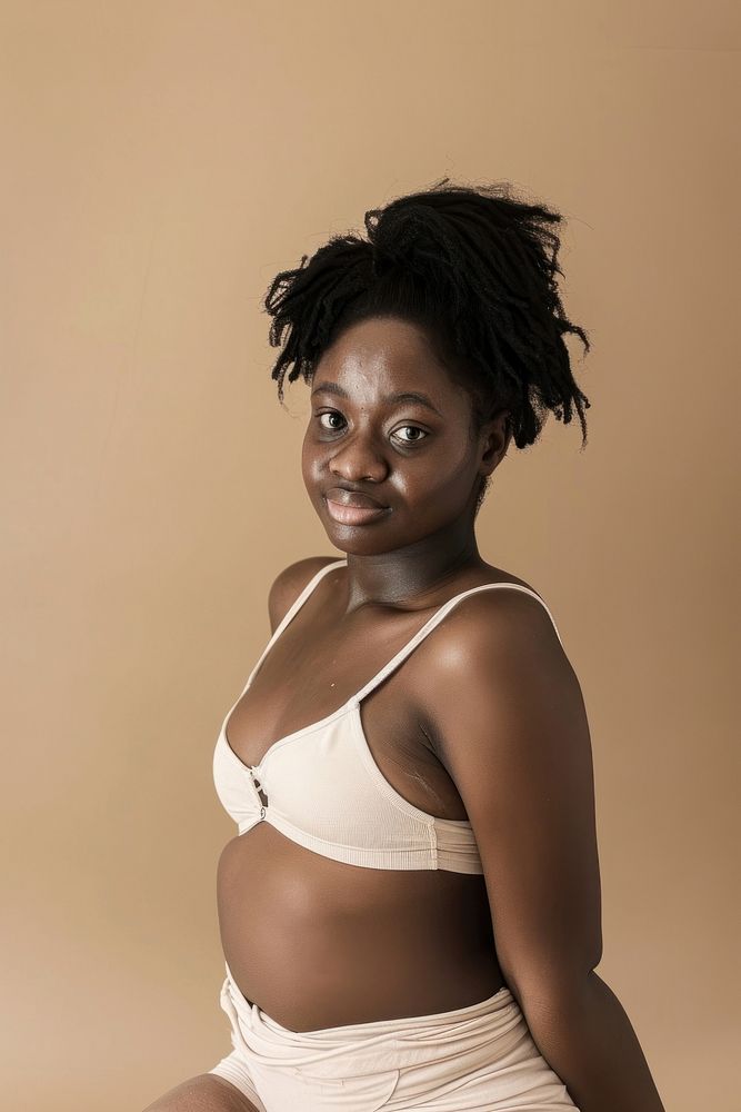 Woman with vitiligo portrait adult black.