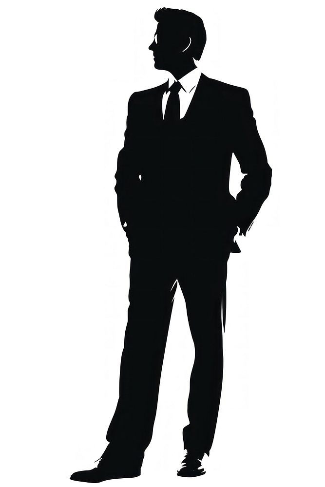 Business man silhouette tuxedo adult. AI generated Image by rawpixel.
