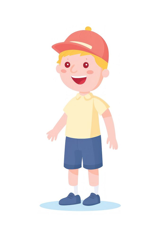  Boy golffing cartoon portrait shorts. AI generated Image by rawpixel.