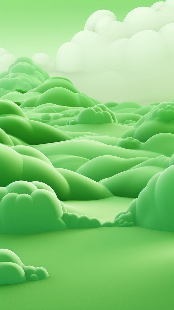  Green waves outdoors nature cloud. AI generated Image by rawpixel.