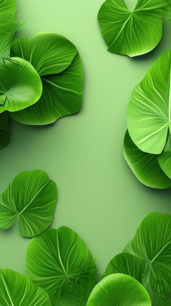  Green summer leaves plant leaf backgrounds. AI generated Image by rawpixel.