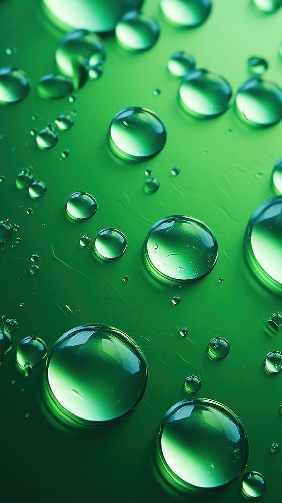 Green water drops leaf condensation transparent. AI generated Image by rawpixel.