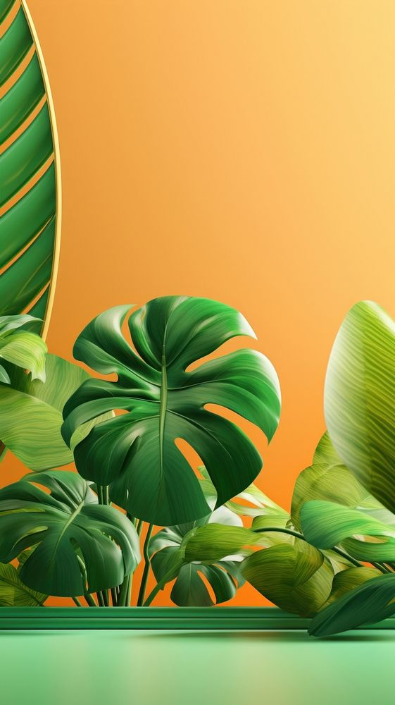  Exotic plants green nature leaf. AI generated Image by rawpixel.