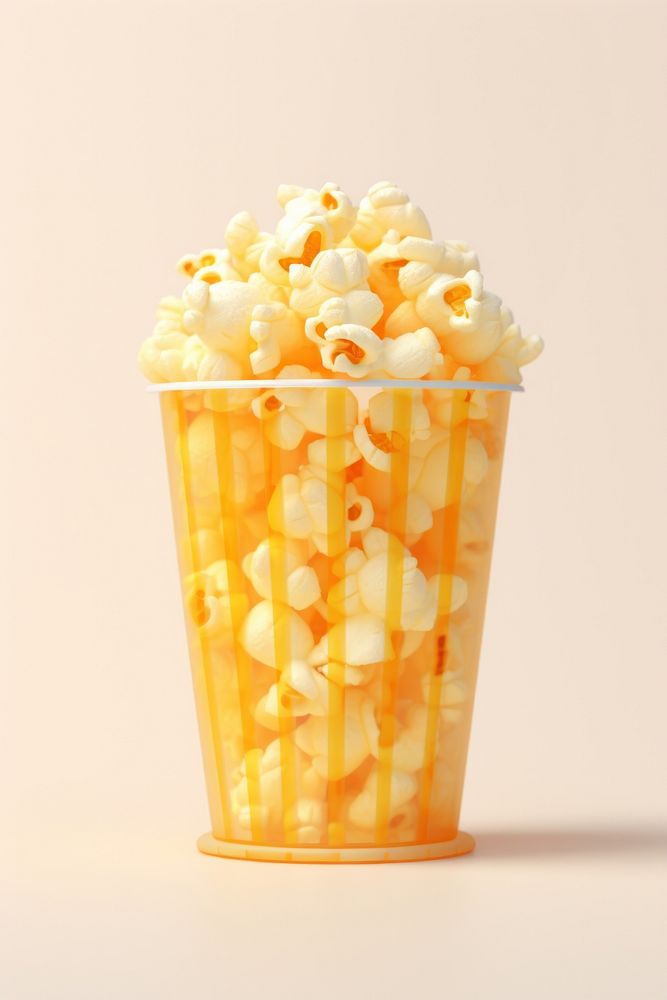 Popcorn snack food milkshake.