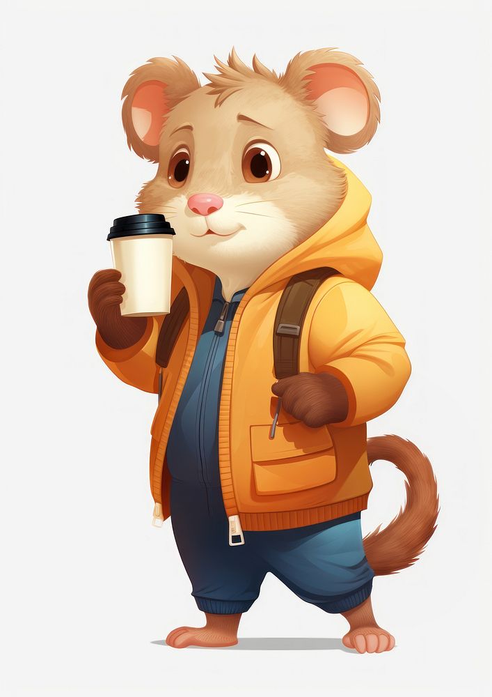 Hamster holding cartoon rat. AI generated Image by rawpixel.