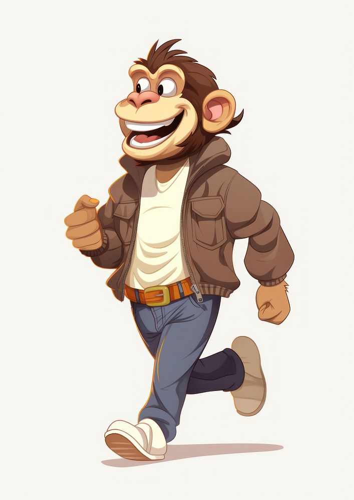 Monkey cartoon representation accessories. AI generated Image by rawpixel.
