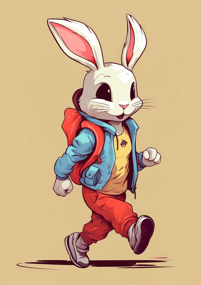 Rabbit footwear cartoon representation. AI generated Image by rawpixel.