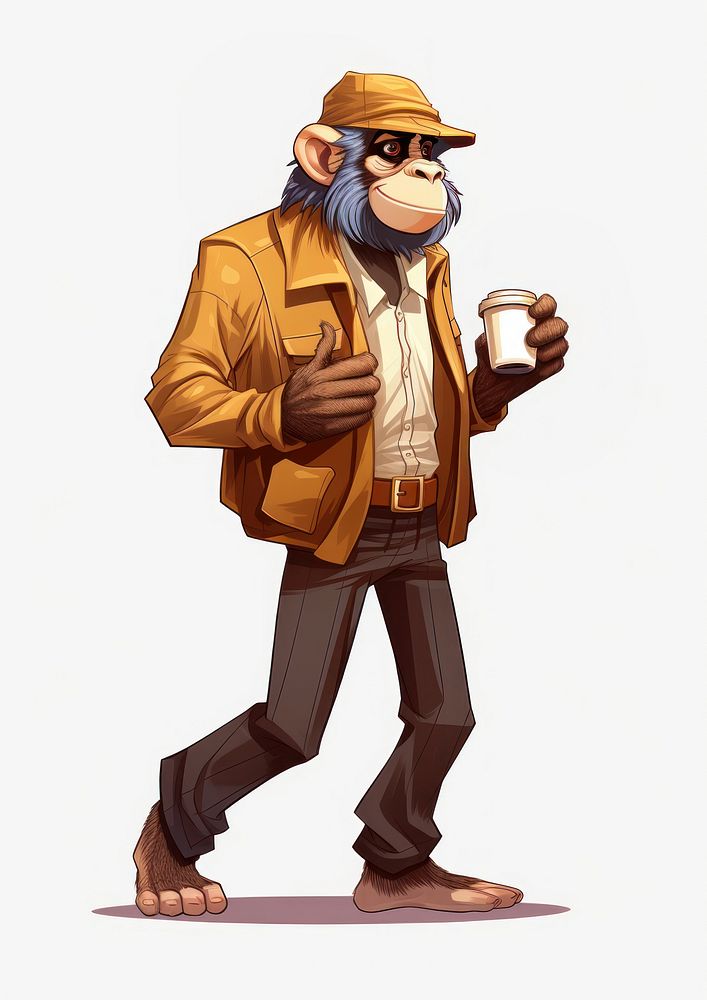 Monkey jacket adult cup. AI generated Image by rawpixel.