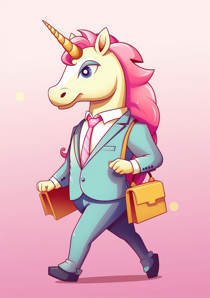 Unicorn cartoon animal representation. AI generated Image by rawpixel.
