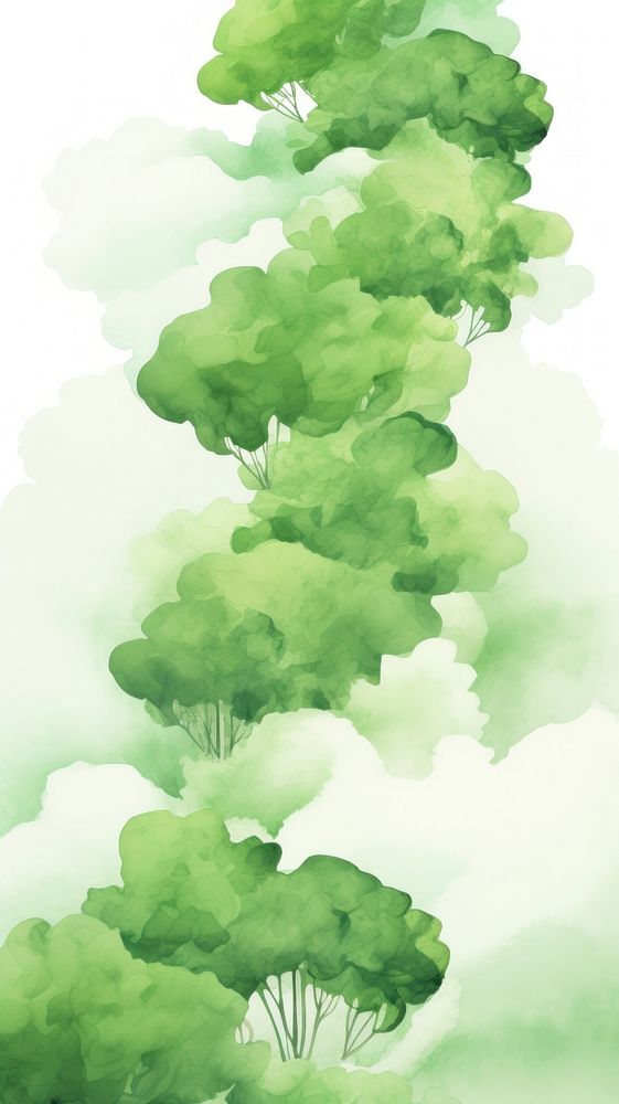  Cloud pruned topiary leaves green plant tree. AI generated Image by rawpixel.