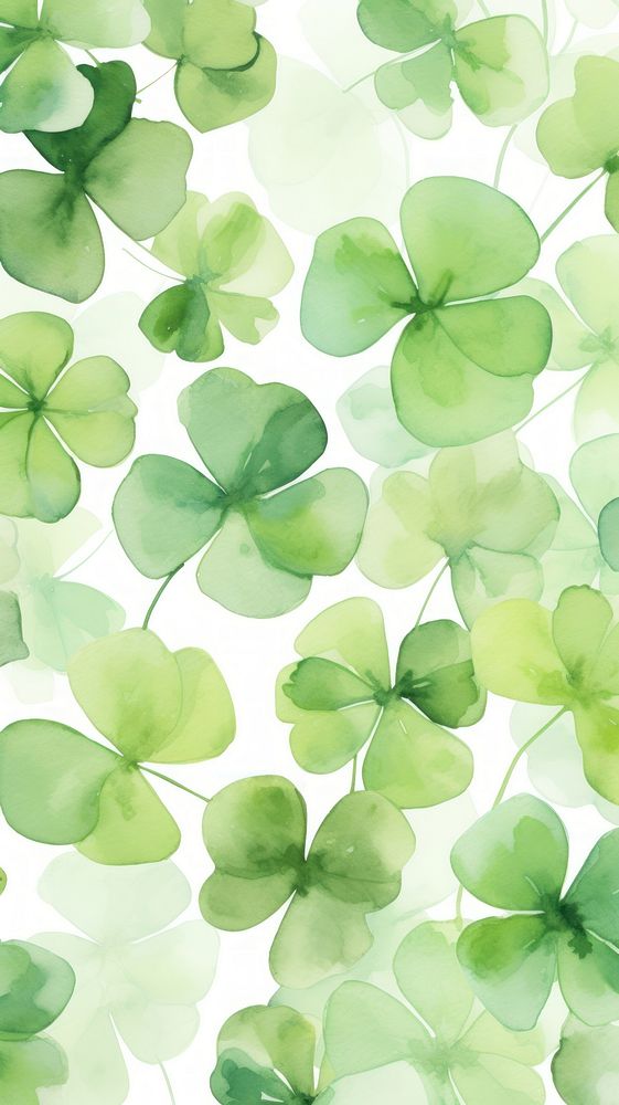  Green clover leaves plant petal leaf. AI generated Image by rawpixel.