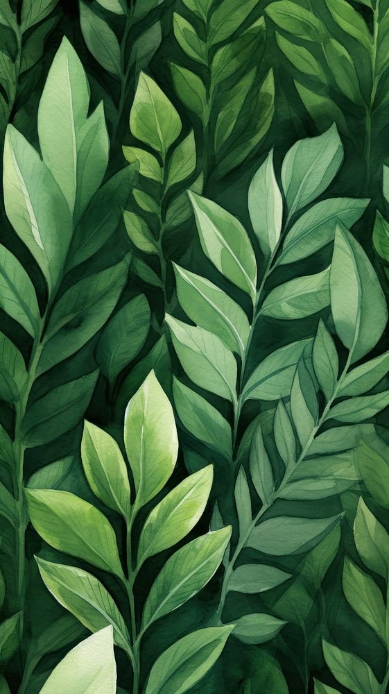  Emerald green plants leaves nature leaf tree. AI generated Image by rawpixel.