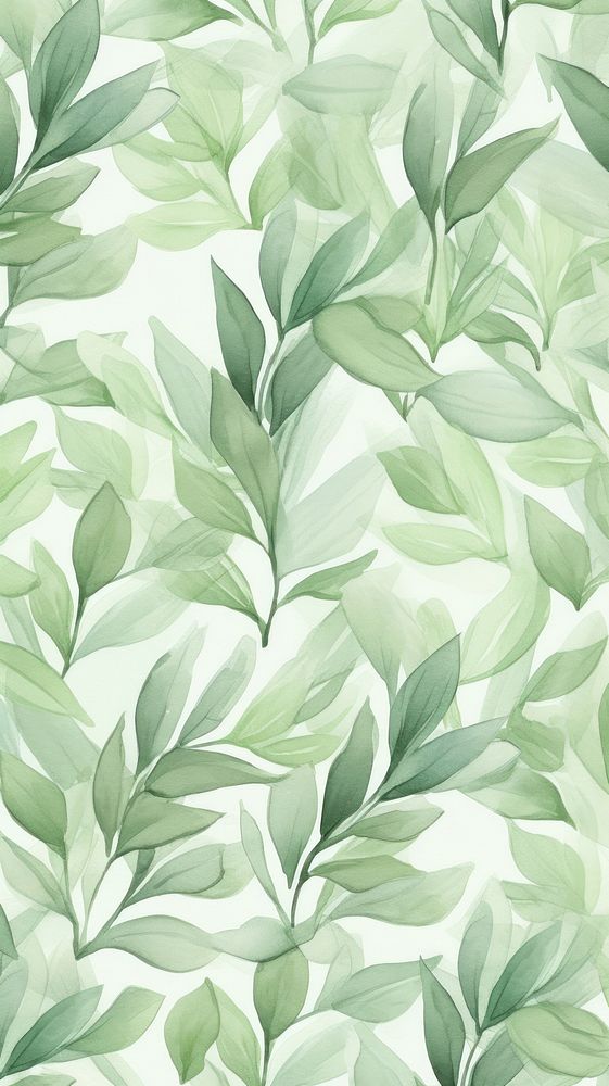  Sage green plants leaves pattern leaf backgrounds. AI generated Image by rawpixel.