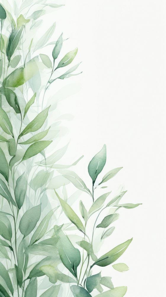  Sage green plants leaves pattern herbs leaf. AI generated Image by rawpixel.