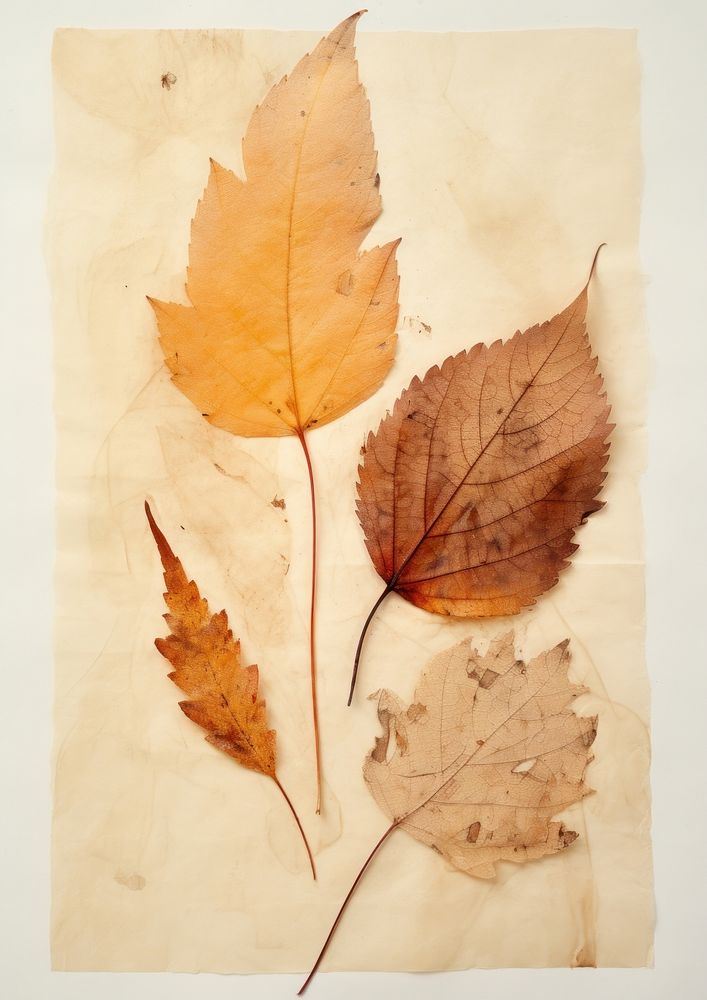 Real Pressed a autumn leaves plant paper leaf.