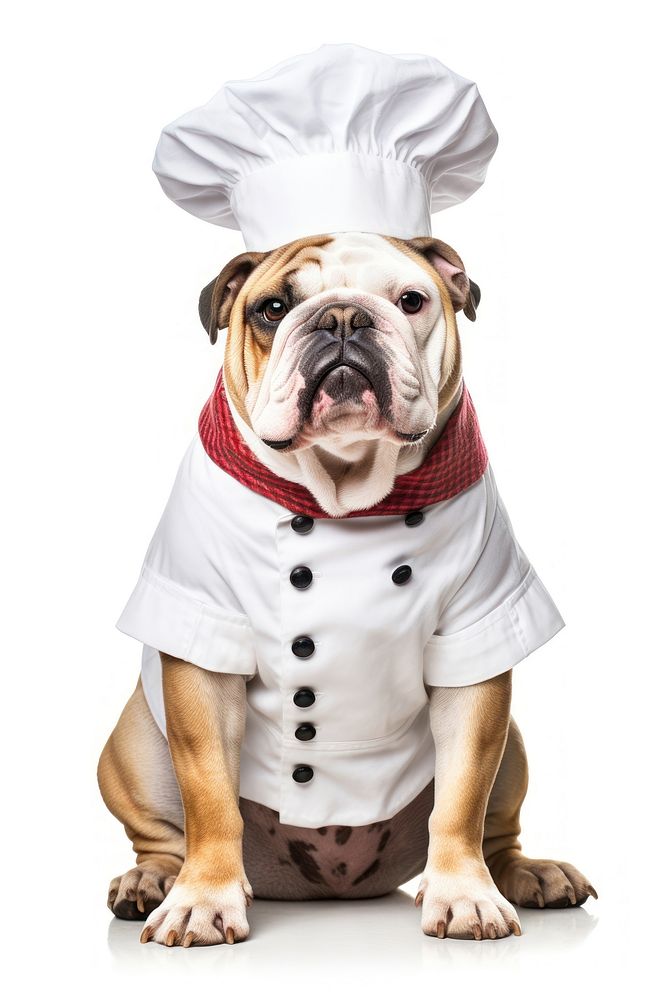 Bulldog mammal animal chef.
