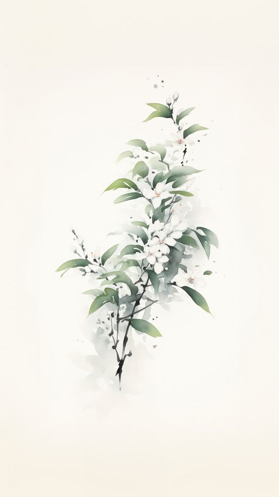 Osmanthus flower chinese brush blossom plant white.