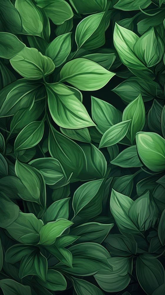  Emerald green plants leaves pattern leaf backgrounds. AI generated Image by rawpixel.