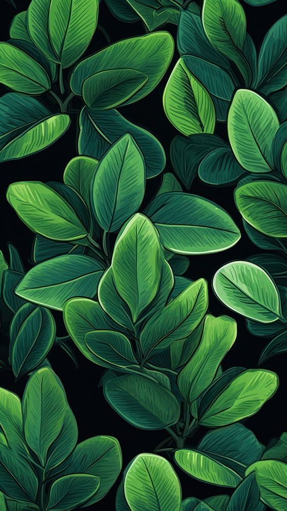  Ficus green pattern nature. AI generated Image by rawpixel.