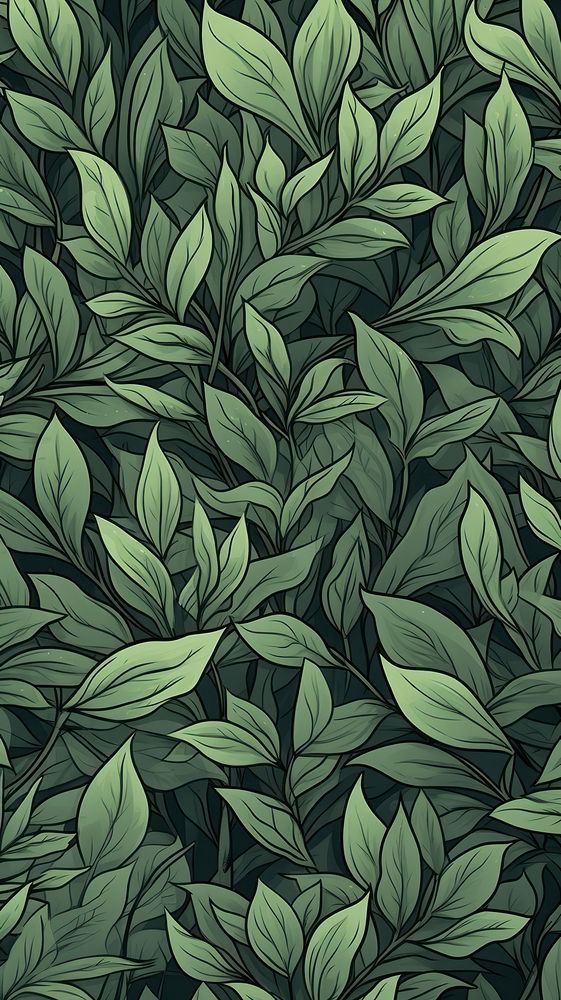  Sage green plants leaves pattern nature leaf. AI generated Image by rawpixel.