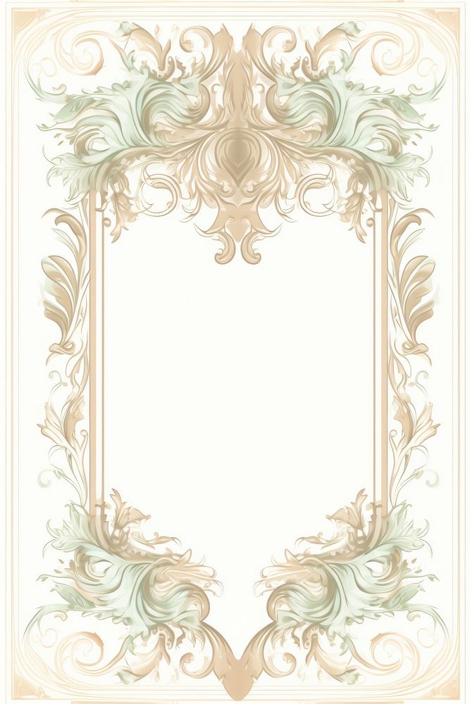 Bronze ornamental heart frame backgrounds painting pattern.