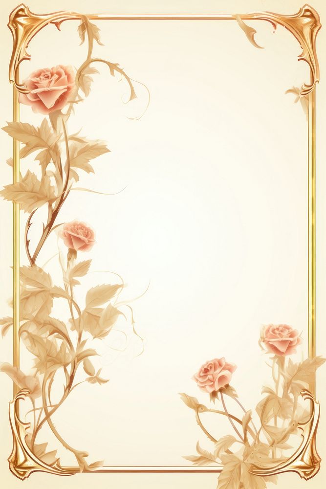 Rose thorn frame backgrounds painting pattern.