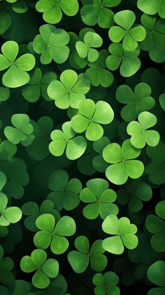  Green clover leaves outdoors nature plant. AI generated Image by rawpixel.