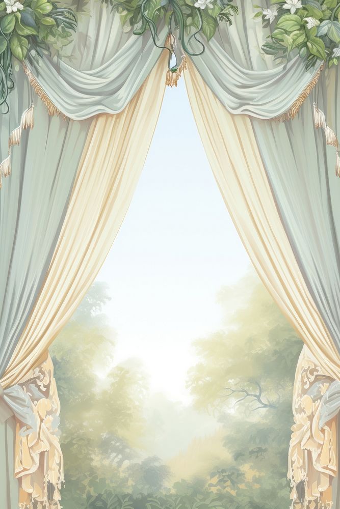 Luxury curtains backgrounds architecture elegance.
