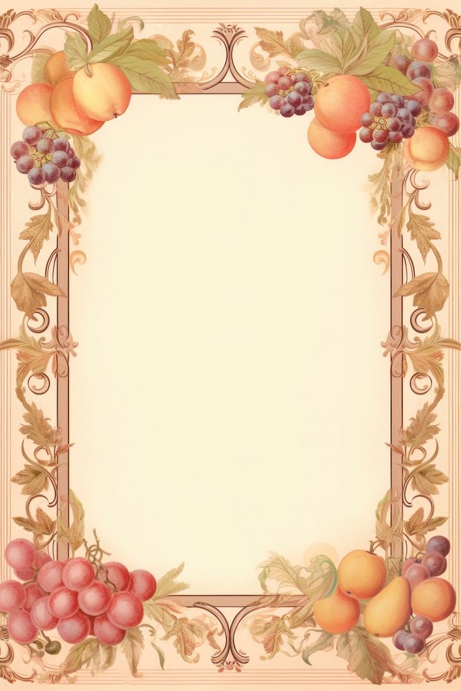 Fruits frame backgrounds painting plant.