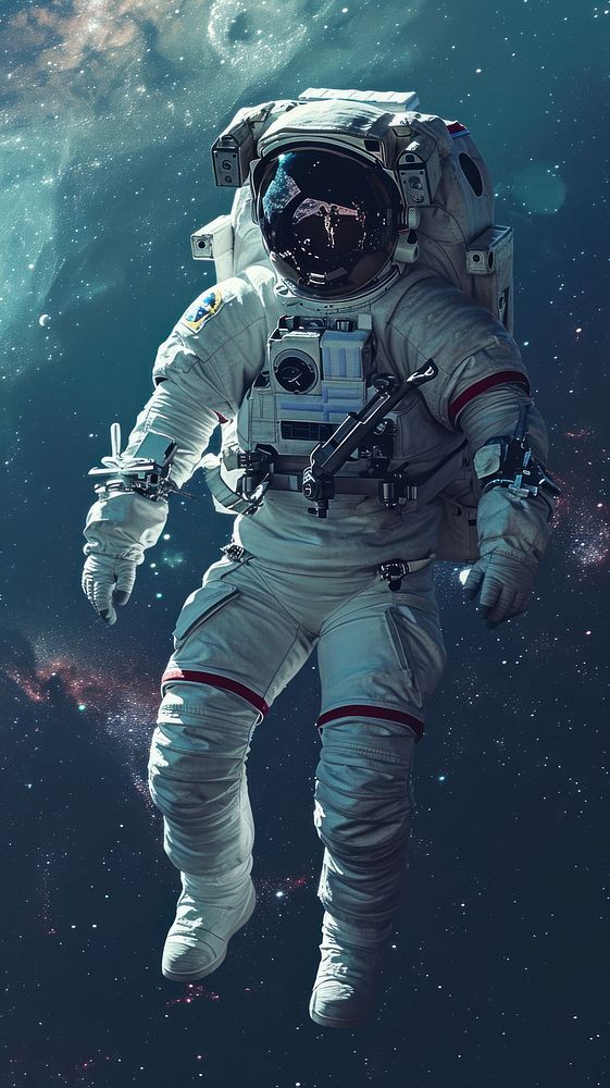  Astronaut floating in space astronomy astronaut futuristic. AI generated Image by rawpixel.