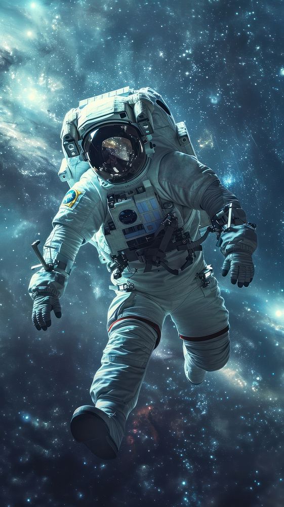  Astronaut floating in space astronomy astronaut exploration. AI generated Image by rawpixel.