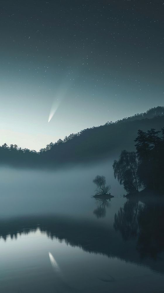  Comet astronomy outdoors nature. AI generated Image by rawpixel.