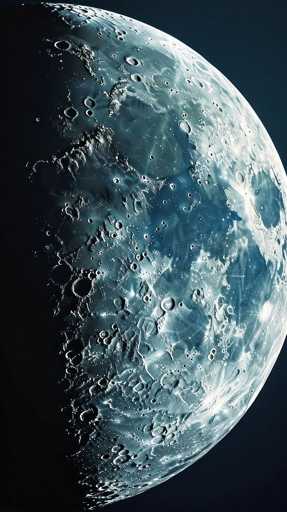  Moon in space astronomy outdoors planet. AI generated Image by rawpixel.