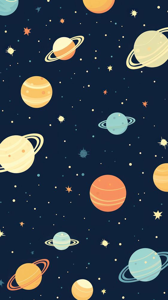  Planets in space pattern planet astronomy constellation. AI generated Image by rawpixel.