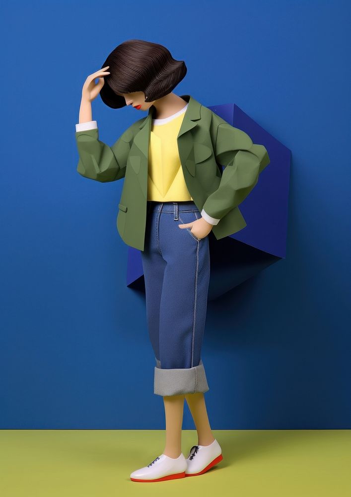 Woman painting fashion toy outerwear. AI generated Image by rawpixel.