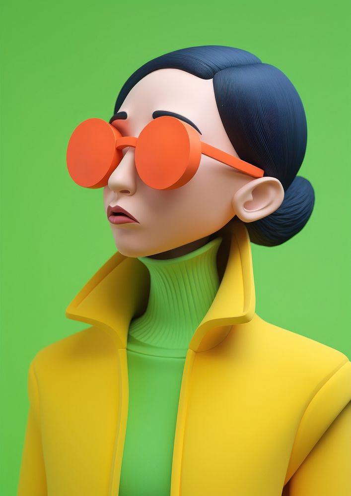 Woman painting cartoon photography sunglasses. AI generated Image by rawpixel.