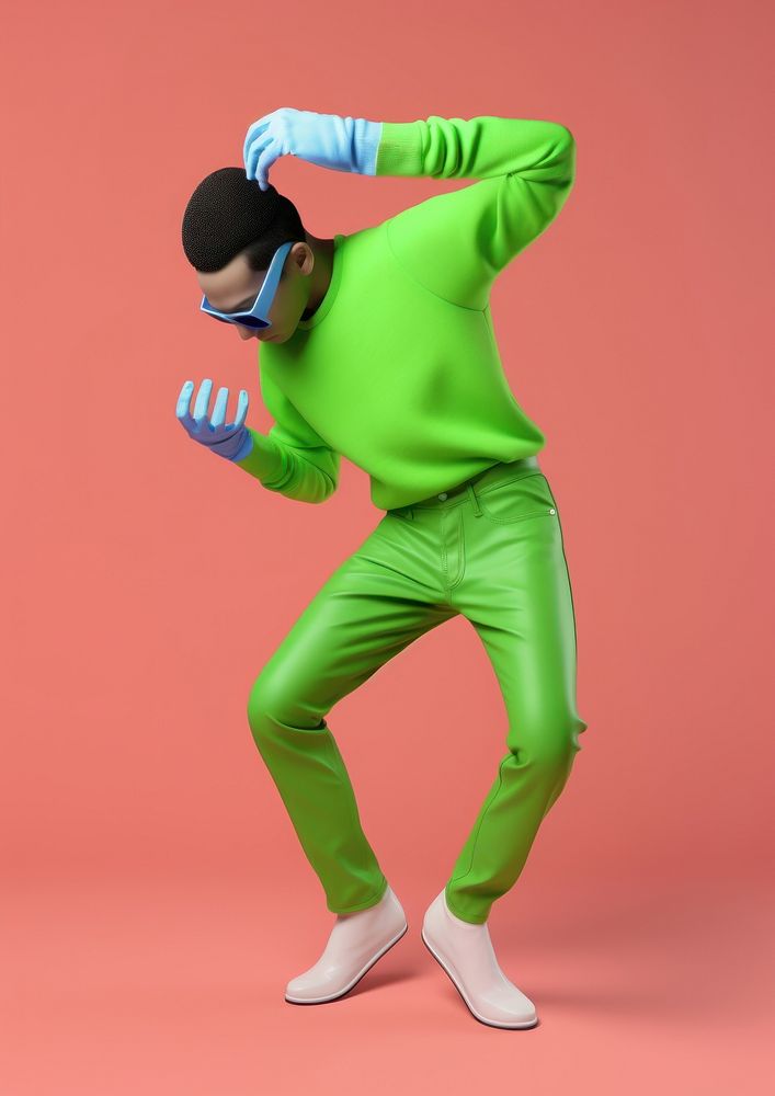 Man dancing fashion recreation. AI generated Image by rawpixel.