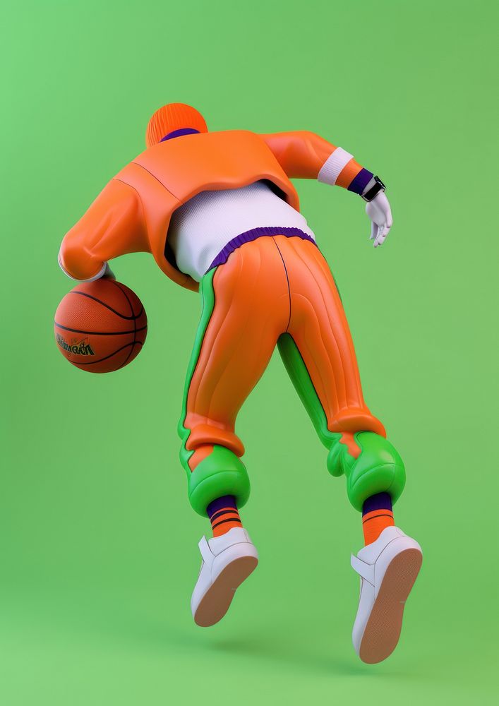 Person wearing basketball outfit cartoon sports competition. AI generated Image by rawpixel.