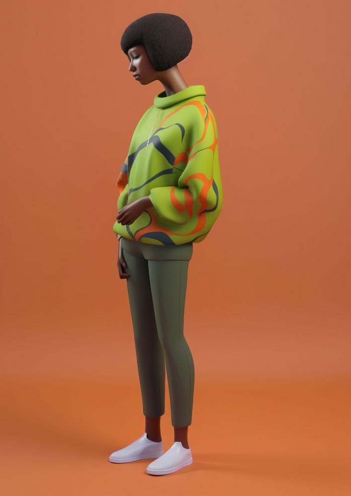 Fashion sweatshirt outerwear portrait. AI generated Image by rawpixel.
