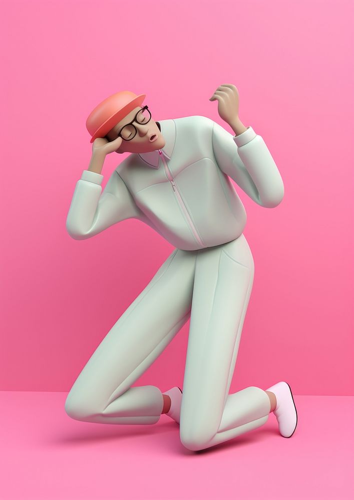 A man playing heart glasses fashion cartoon. AI generated Image by rawpixel.