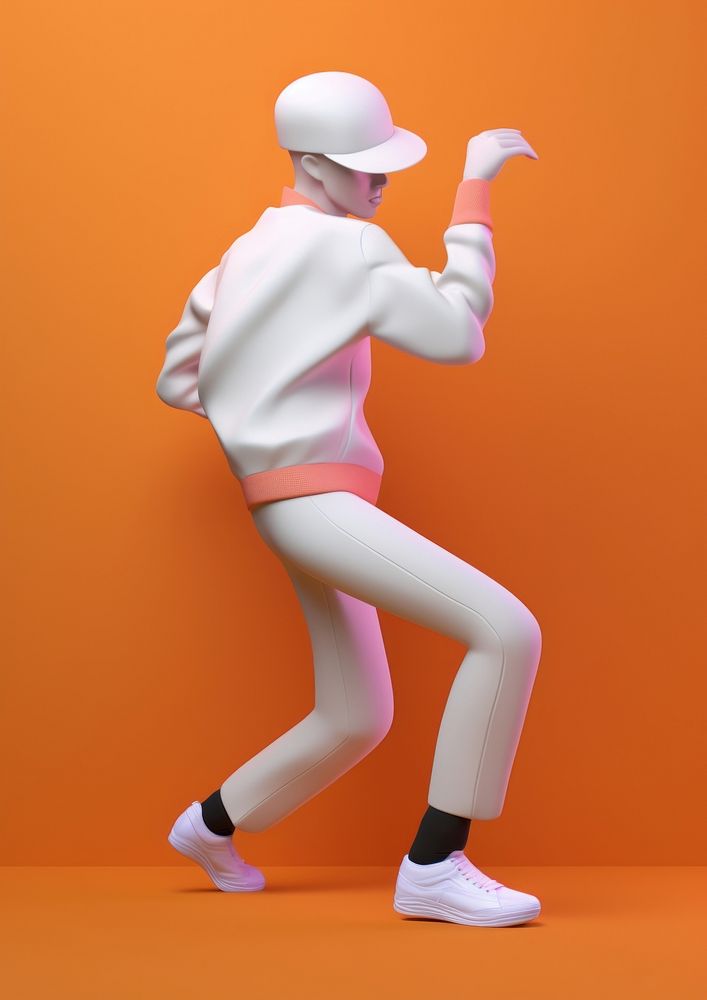 Man in white clothes footwear dancing shoe. AI generated Image by rawpixel.