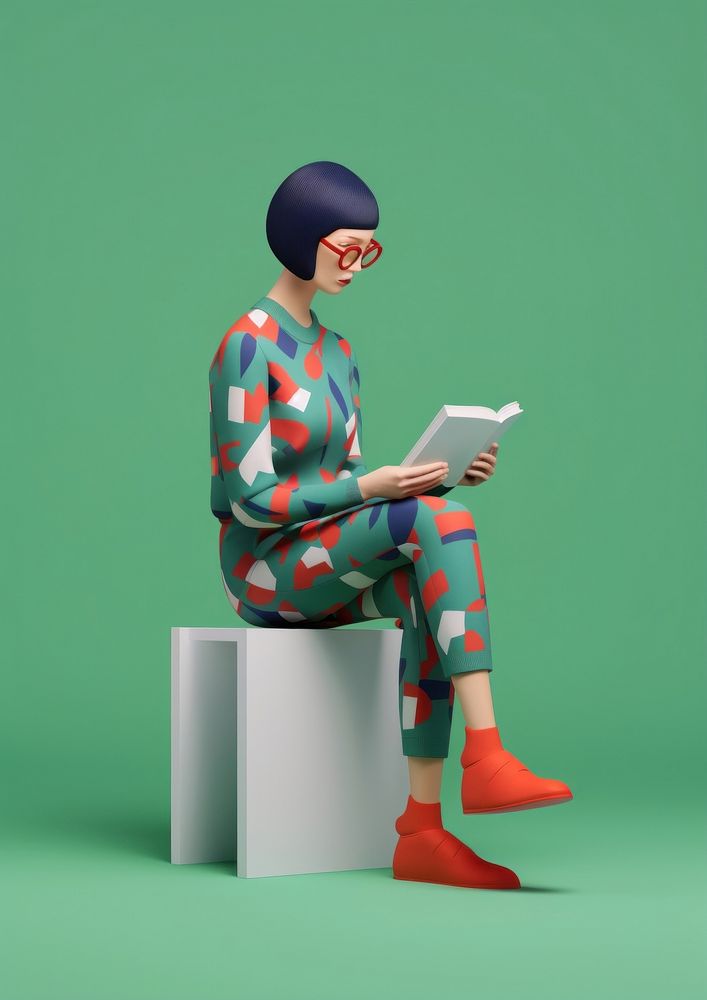 A woman sitting holding book footwear reading shoe. AI generated Image by rawpixel.